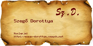 Szegő Dorottya névjegykártya